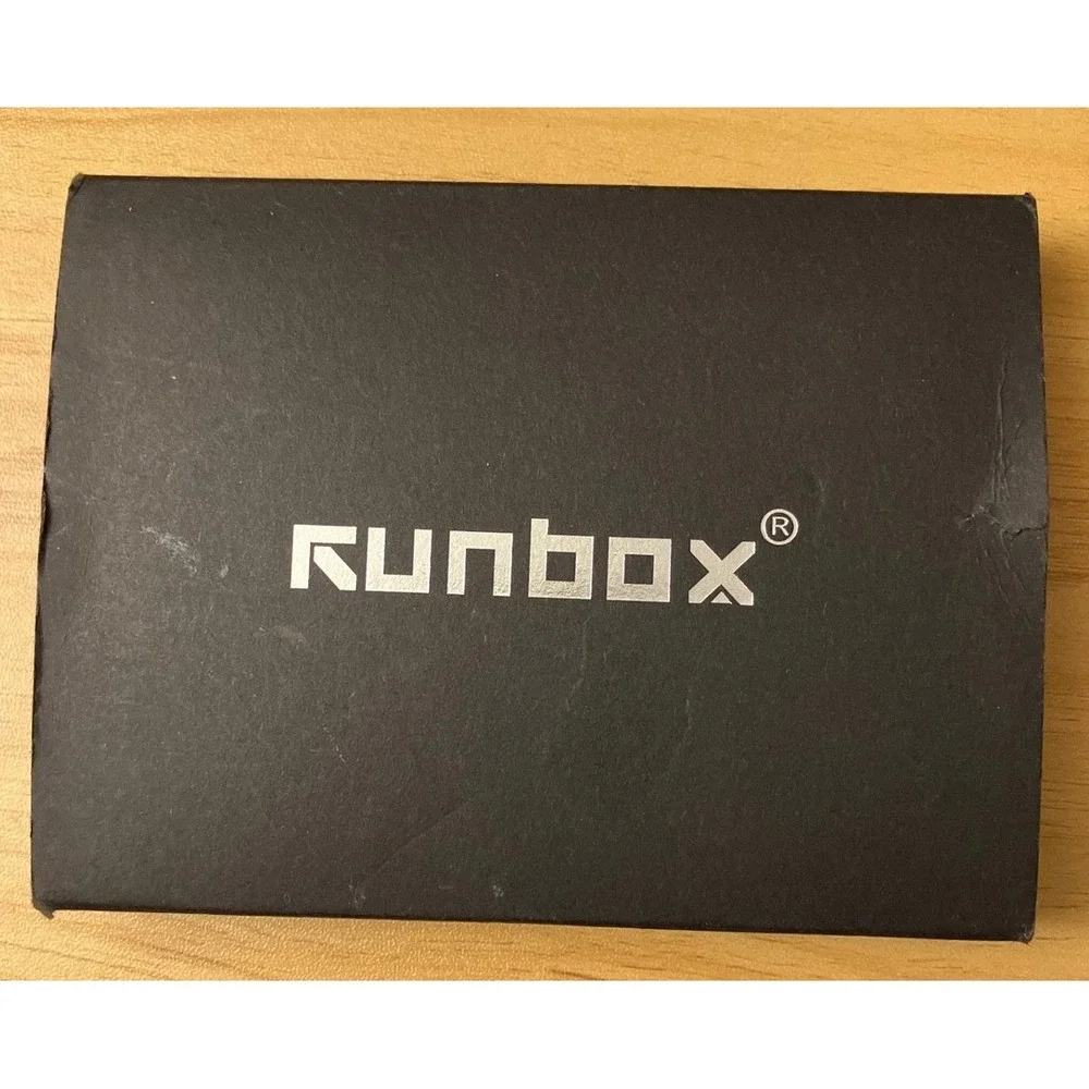 Runbox Mens Bifold Wallet Carbon Fiber Red Leather Interior RFID AirTag Holder